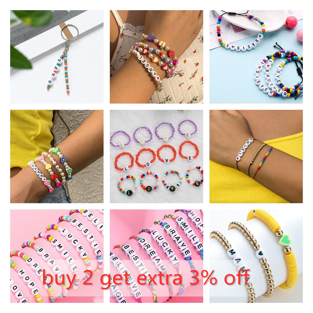 100pcs Random Mix Letter Beads Acrylic Spacer Alphabet DIY