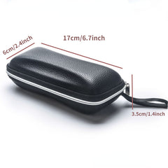 Leather Zipper Glasses Case Sports Sunglasses Portable Travel Eyeglasses Cases