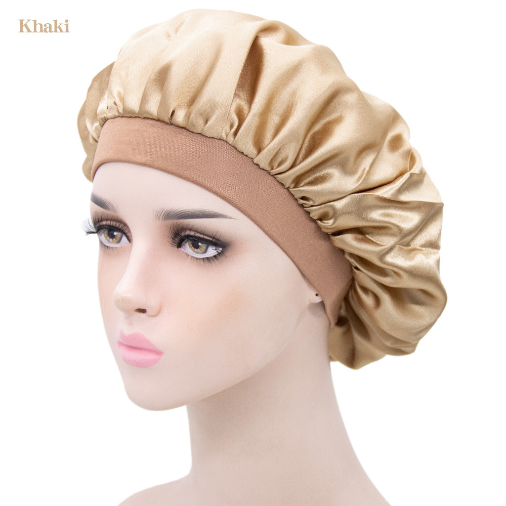 Satin Bonnet for Nighttime Sleeping & Showering