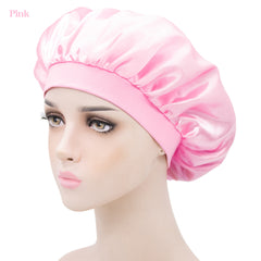 Satin Bonnet for Nighttime Sleeping & Showering