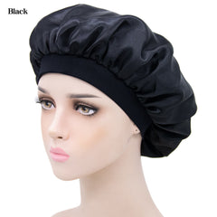 Satin Bonnet for Nighttime Sleeping & Showering