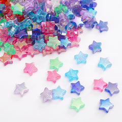 100pcs 10mm Colorful Acrylic Star Spacer Beads Jewelry Making Supplies