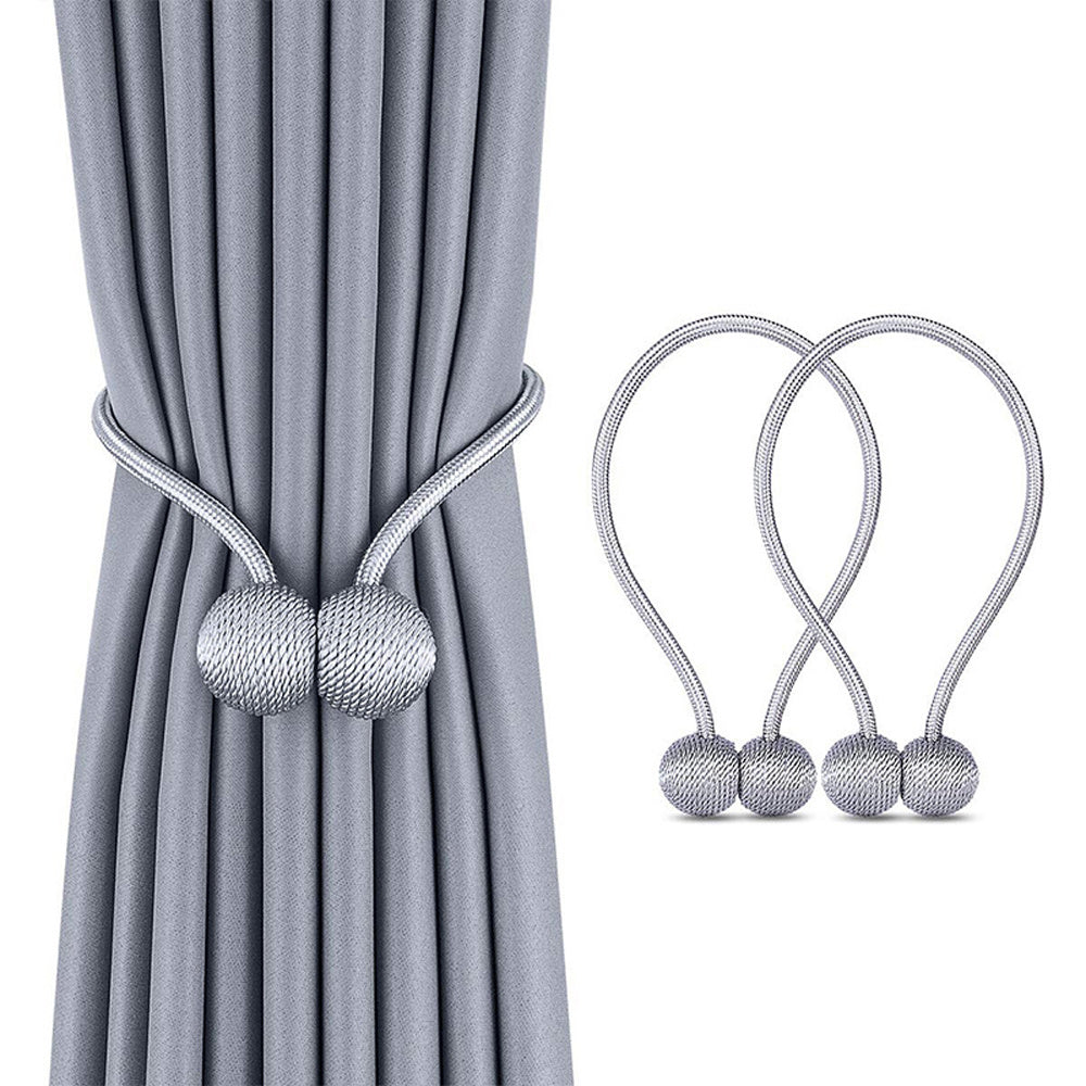 2pcs Magnetic Ball Curtain Tiebacks Holdbacks Clips Hook Holder Home Decor