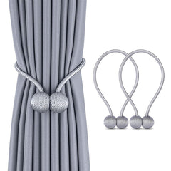 2pcs Magnetic Ball Curtain Tiebacks Holdbacks Clips Hook Holder Home Decor