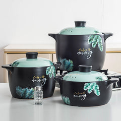 High Temp Resistant Ceramic Stew Pot Large Casserole Soup Pot