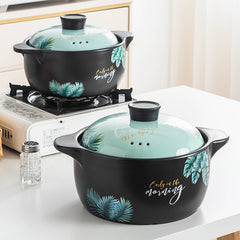 High Temp Resistant Ceramic Stew Pot Large Casserole Soup Pot