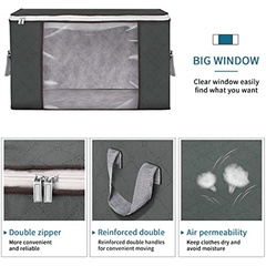 Large Capacity Storage Bag Zipper Dustproof Organizer Foldable Clothes Box