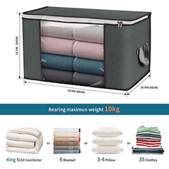 Large Capacity Storage Bag Zipper Dustproof Organizer Foldable Clothes Box