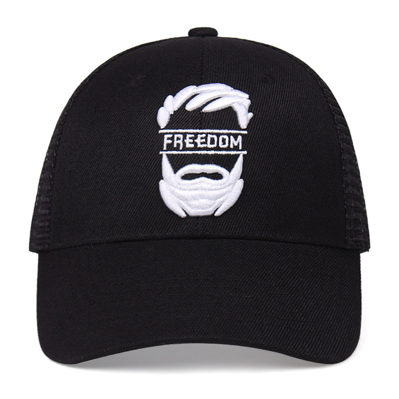 Freedom Embroidery Baseball Cap Mesh Trucker Hat Adjustable Sports Hat