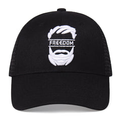 Freedom Embroidery Baseball Cap Mesh Trucker Hat Adjustable Sports Hat