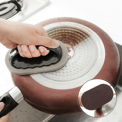 Plastic Sponge Brush Eraser Scrub Handle Kitchen Cleaning Tool