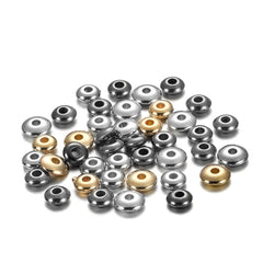 200 400Pcs CCB Charm Spacer Beads Wheel Bead Flat Round for DIY Jewelry Making