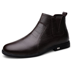 Men's Plaid Print Chelsea Boots