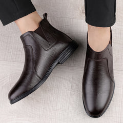 Men's Plaid Print Chelsea Boots