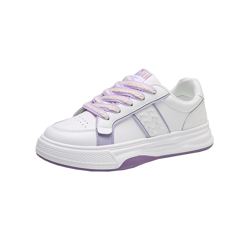 Women's Purple Platform Skate Shoes Low Top Sneakers
