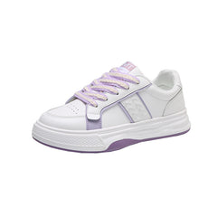 Women's Purple Platform Skate Shoes Low Top Sneakers