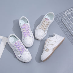 Women's Purple Platform Skate Shoes Low Top Sneakers