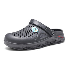 Men's Lightweight Open Back Clogs Bathing Shoes Breathable Grey