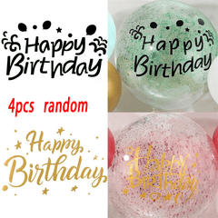 4pcs Birthday Pompom Stickers - Sparkle up Your Celebrations