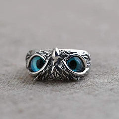 Vintage Punk Men's Owl Adjustable Ring Opening Animal Ring Male Jewelry
