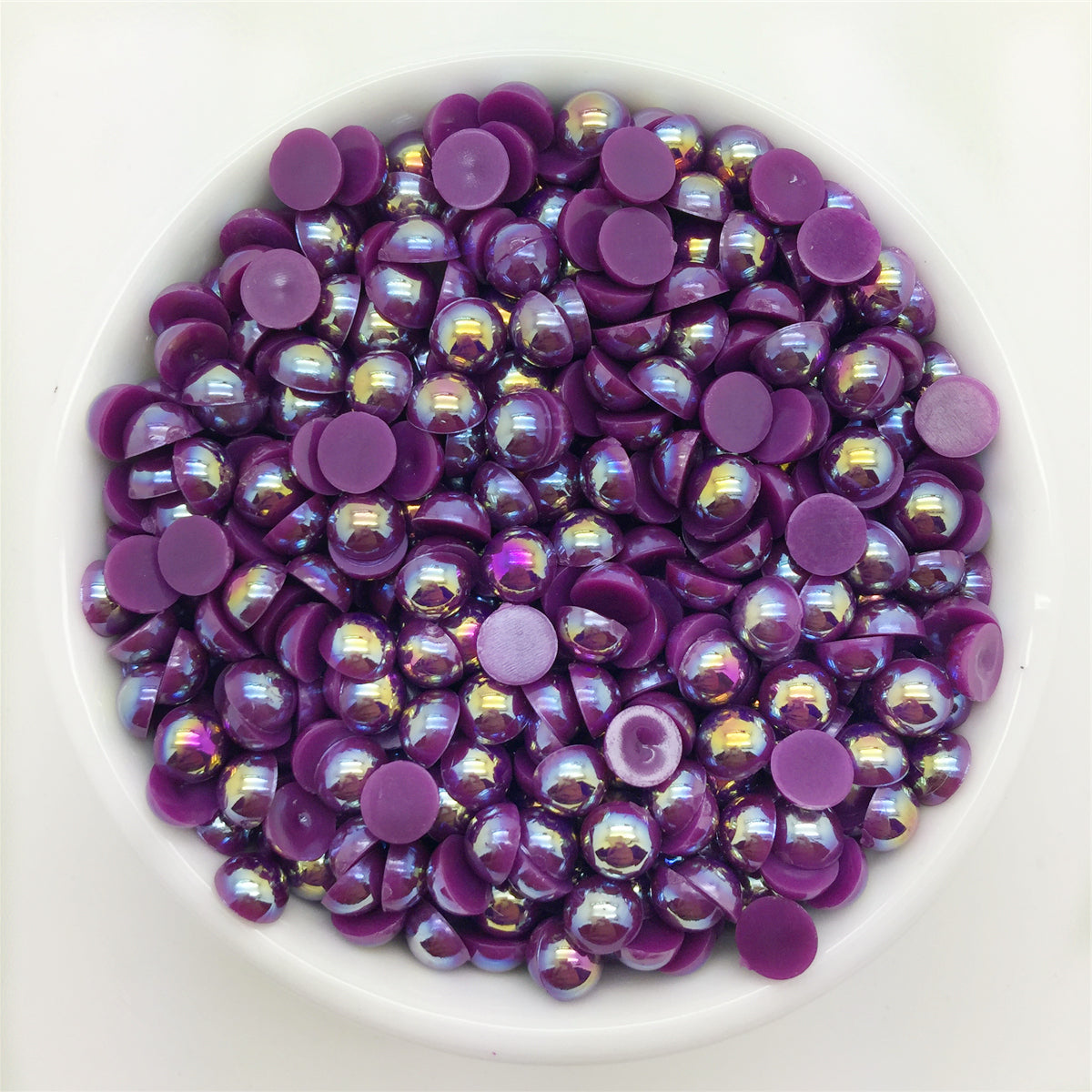 100pcs 6mm DIY Half Pearl Bead Flat Back Art Decor