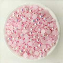 100pcs 6mm DIY Half Pearl Bead Flat Back Art Decor