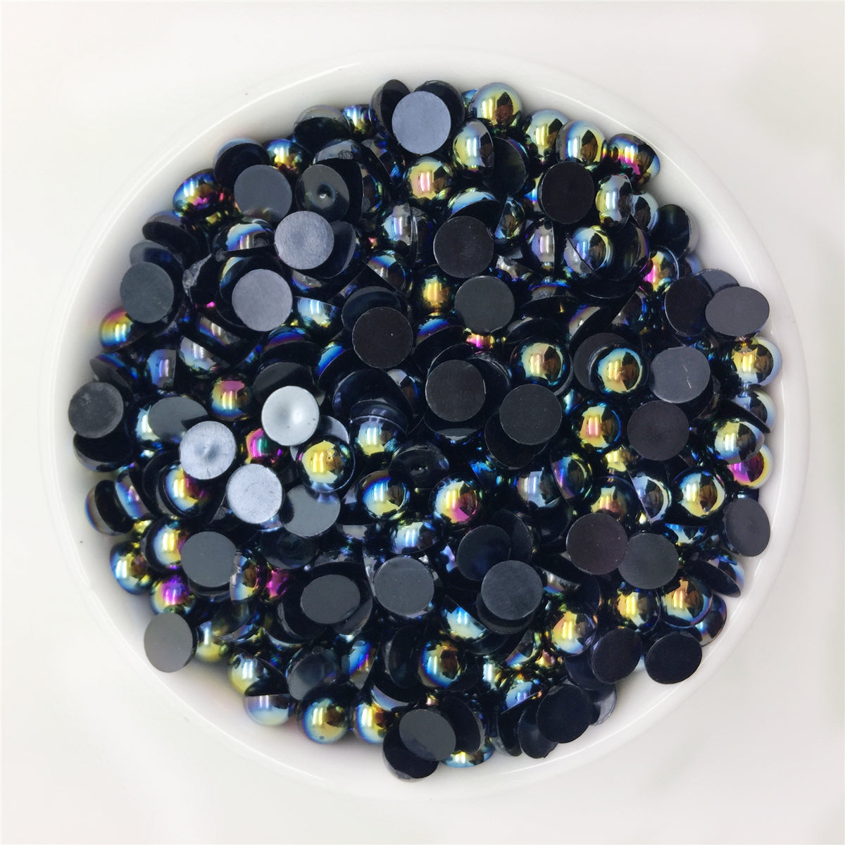 100pcs 6mm DIY Half Pearl Bead Flat Back Art Decor