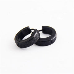 316L Stainless Steel Women Matte Hoop Earrings