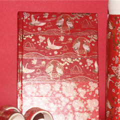 Bird Tape Crane Cherry Flower Pattern Decorative Tapes