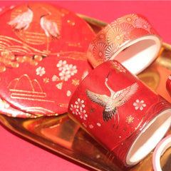 Bird Tape Crane Cherry Flower Pattern Decorative Tapes