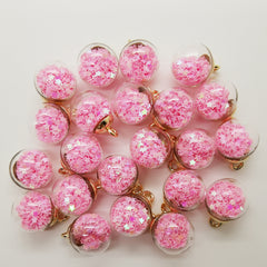 10pcs Mini Glass Jar With Star Charm Jewelry Making Beads