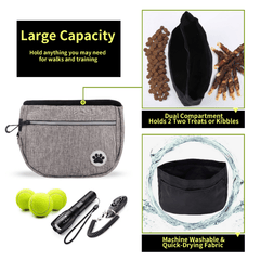 Reflective Dog Treat Training Pouch Bag Large Capacity Snack Bag