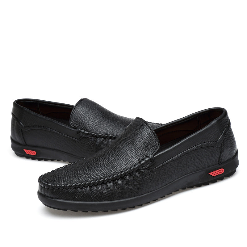 Men's Braided Stitch Loafers - Stylish Slip-On Shoes