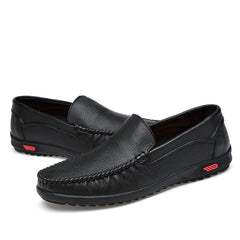 Men's Braided Stitch Loafers - Stylish Slip-On Shoes