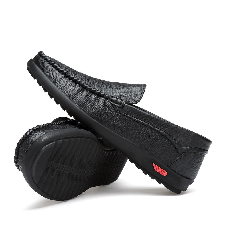 Men's Braided Stitch Loafers - Stylish Slip-On Shoes