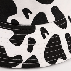 Cow Bucket Hat With Horn Ears Unisex Fisherman's Hat