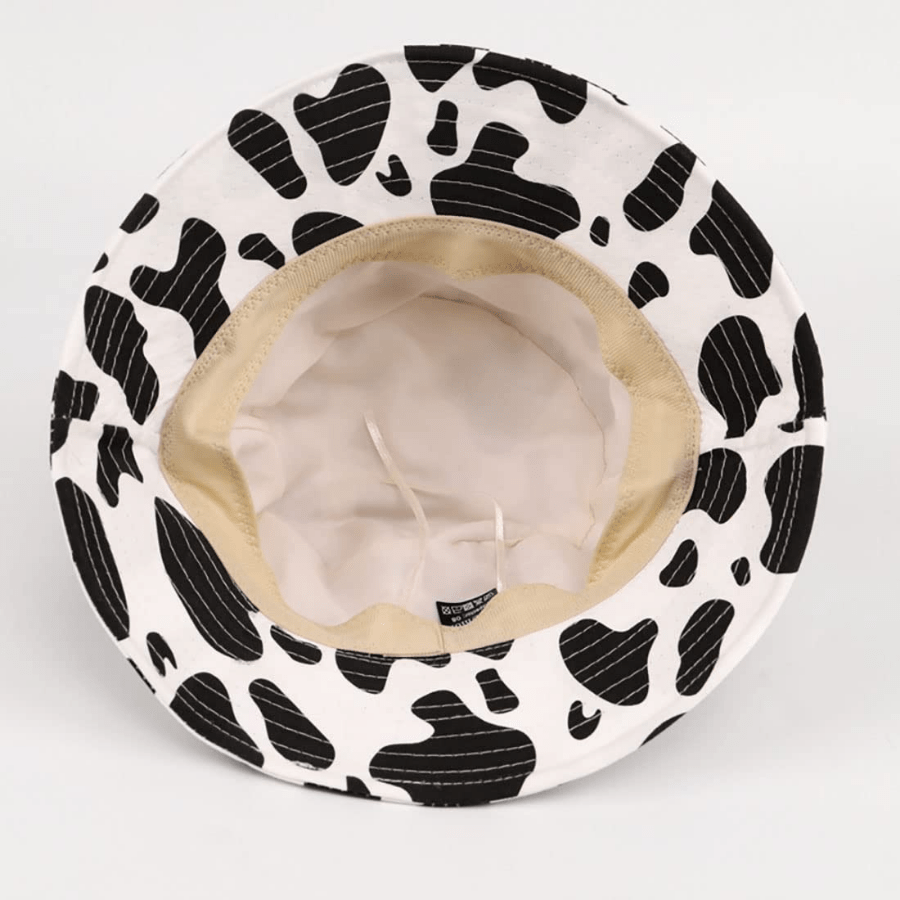 Cow Bucket Hat With Horn Ears Unisex Fisherman's Hat