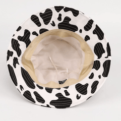 Cow Bucket Hat With Horn Ears Unisex Fisherman's Hat