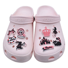 Princess Alice Pattern Shoe Charms For Clogs Jibts Bubble Slides Sandals