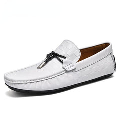 Men's Plaid Slip On Loafers Wear Resistant