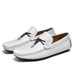 Men's Plaid Slip On Loafers Wear Resistant