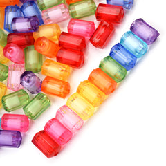 50pcs Transparent Geometric Spacer Beads for DIY Bracelet Necklace