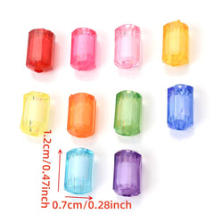 50pcs Transparent Geometric Spacer Beads for DIY Bracelet Necklace