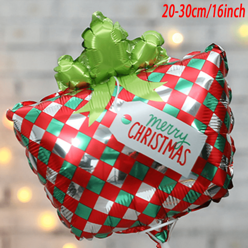 5pcs Mini Christmas Aluminum Balloons Snow Leopard Christmas Tree Santa Claus
