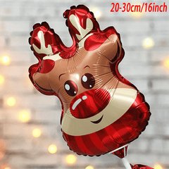 5pcs Mini Christmas Aluminum Balloons Snow Leopard Christmas Tree Santa Claus