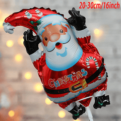 5pcs Mini Christmas Aluminum Balloons Snow Leopard Christmas Tree Santa Claus
