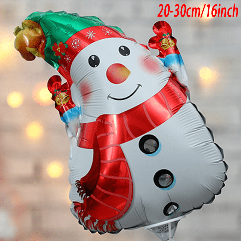 5pcs Mini Christmas Aluminum Balloons Snow Leopard Christmas Tree Santa Claus