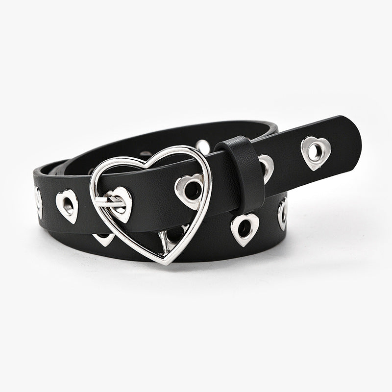 Heart Buckle Decoration Belt Women's Jeans Belt