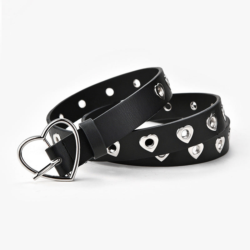 Heart Buckle Decoration Belt Women's Jeans Belt