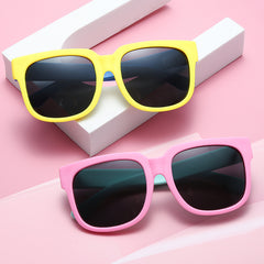 Kids Polarized Sunglasses TR90 Square Frame UV400